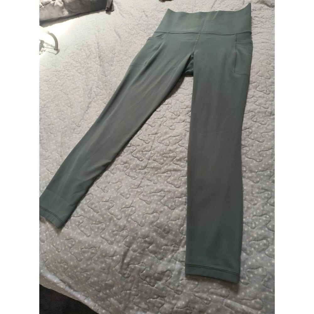 Athleta Blue Teal Powervita High Rise Leggings XS | Like New Buttery Soft Yoga